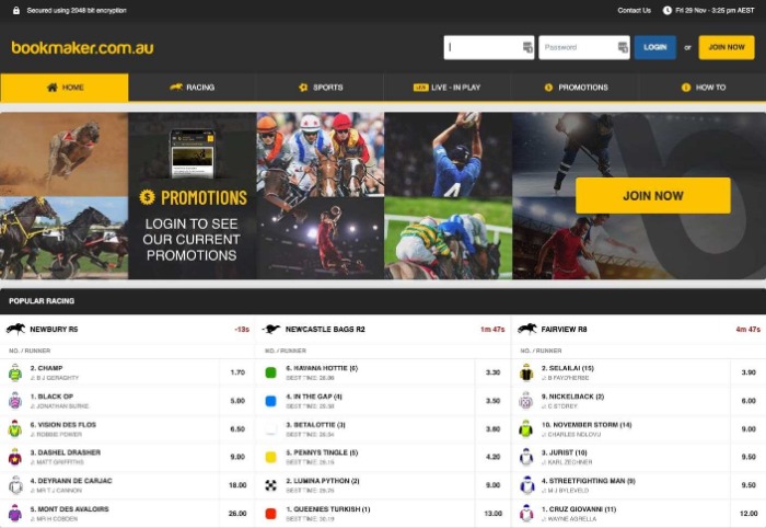 bookmaker home page