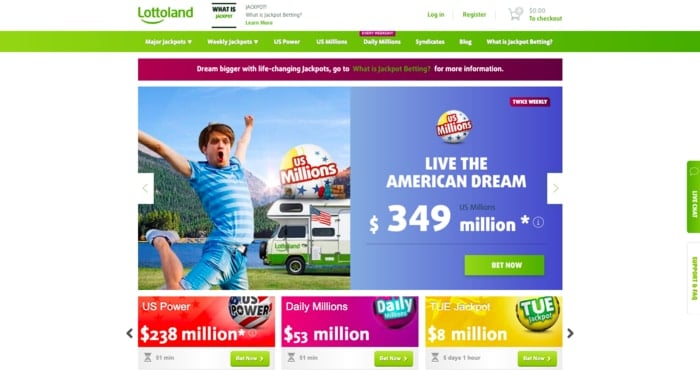 lottoland homepage