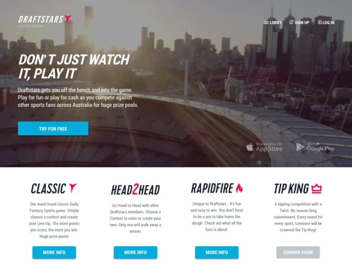 draftstars homepage