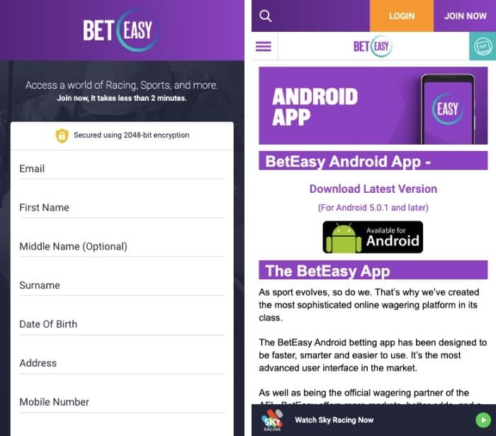 Beteasy android app free