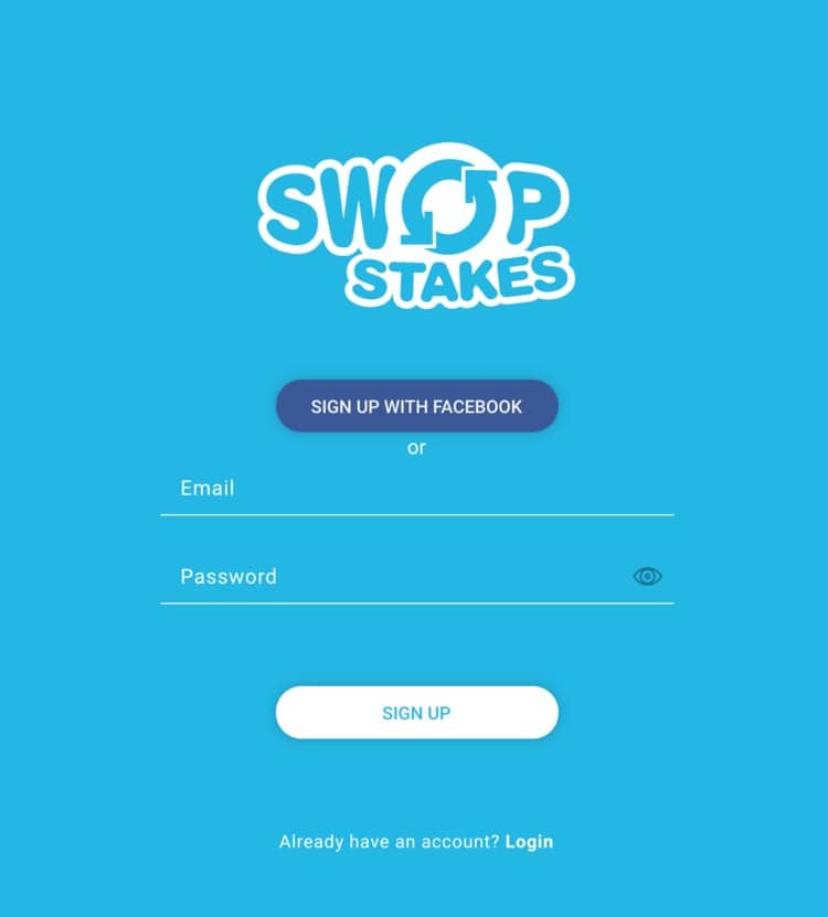 swopstakes sign up