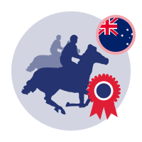 Horse racing and Australia flag