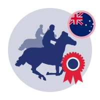 Horse racing and Australia flag