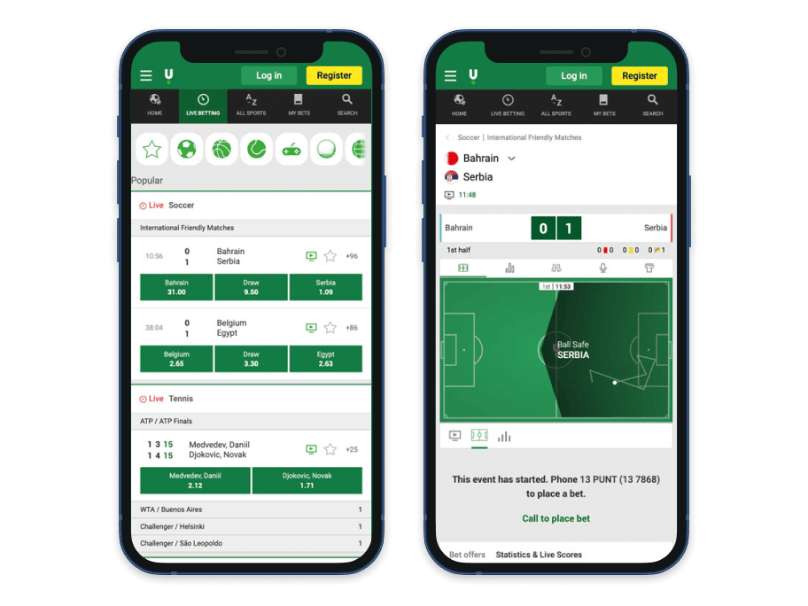 Unibet mobile screenshots live betting apps