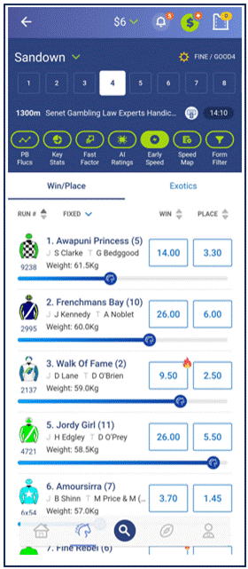 palmerbet early speed