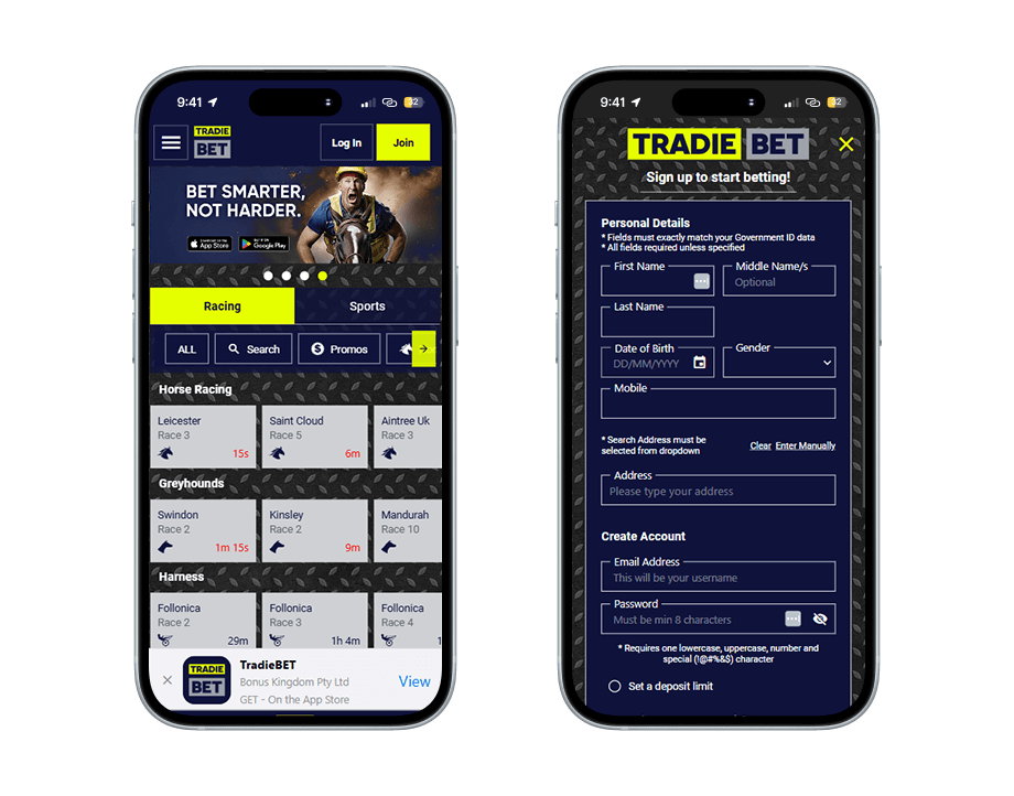 tradiebet app